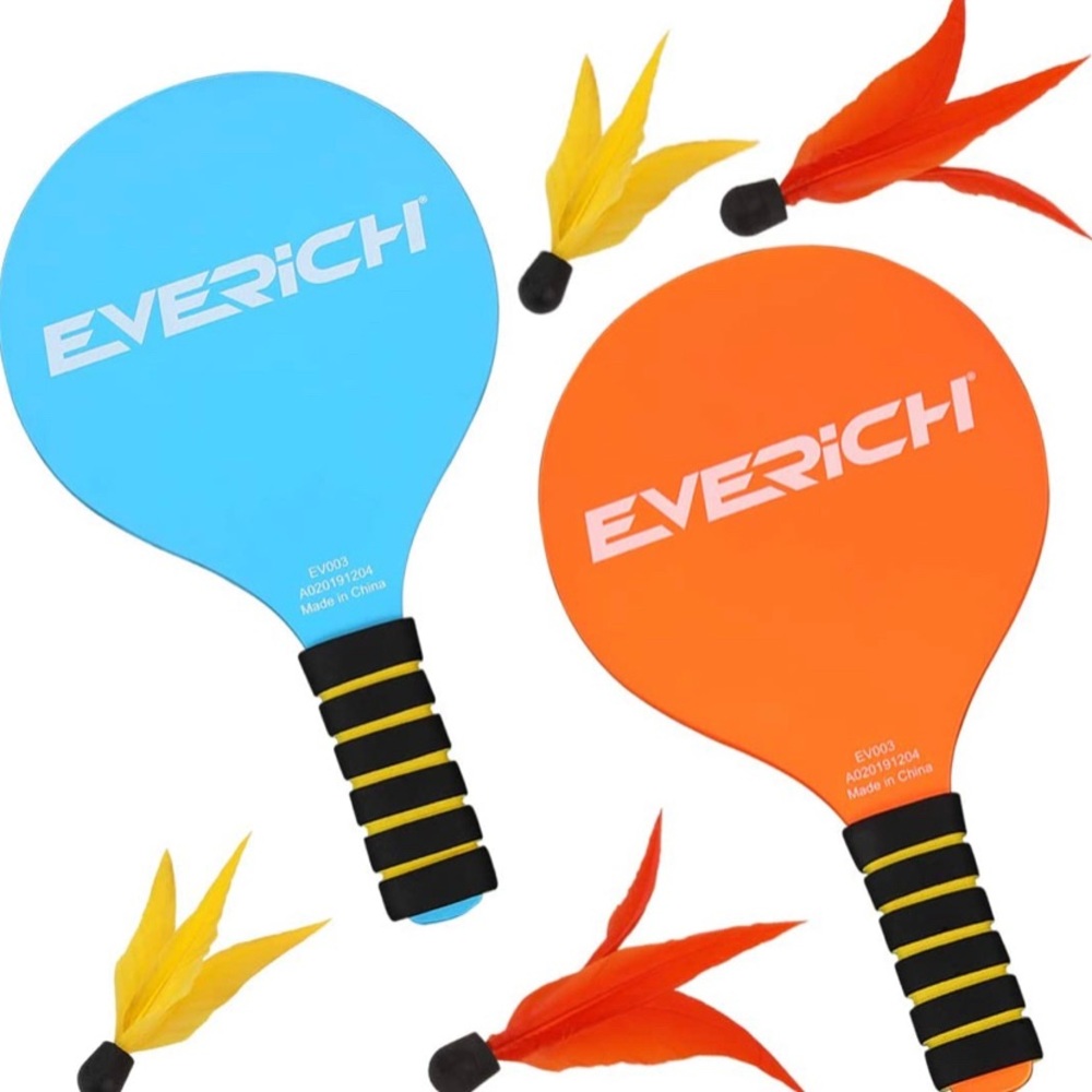 EVERICH TOY Rackets Game Set for Outdoor/Indoor Racquet with BirdiesPaddles Game